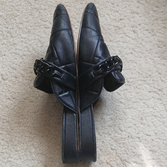 Black Kurt Geiger Chelsea Mules - Chain & Quilt Design - Picture 6 of 7